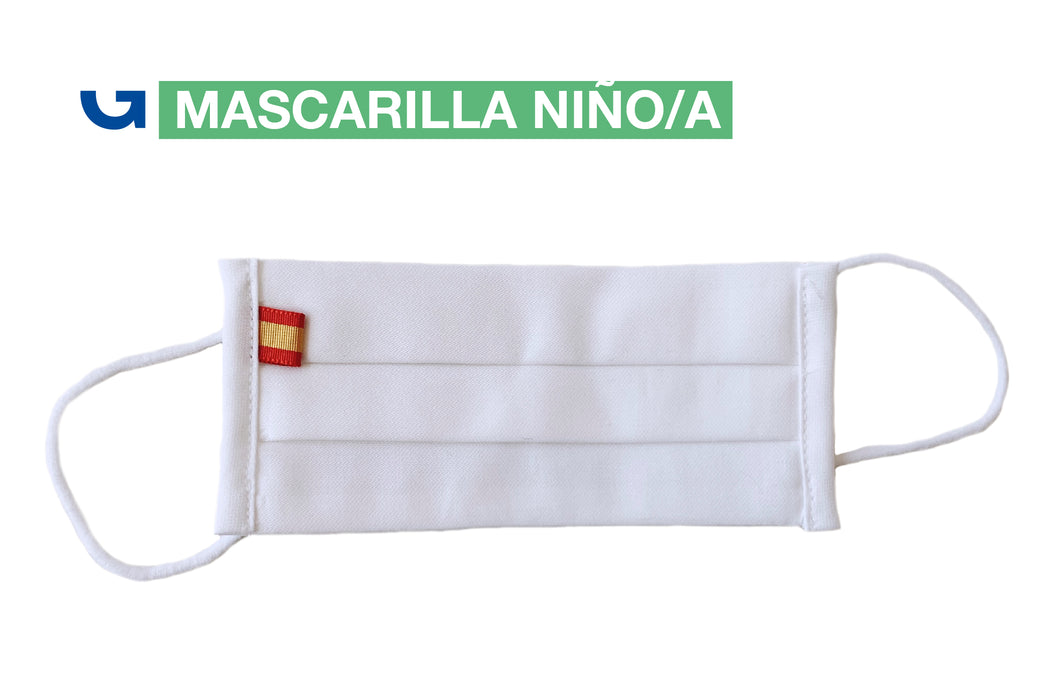 Mascarilla higiénica reutilizable niño/a con bandera